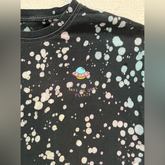 JV By Jac Vanek Take Me Home Black Tie Dye T-Shirt | Size Medium - Picture 3 of 5